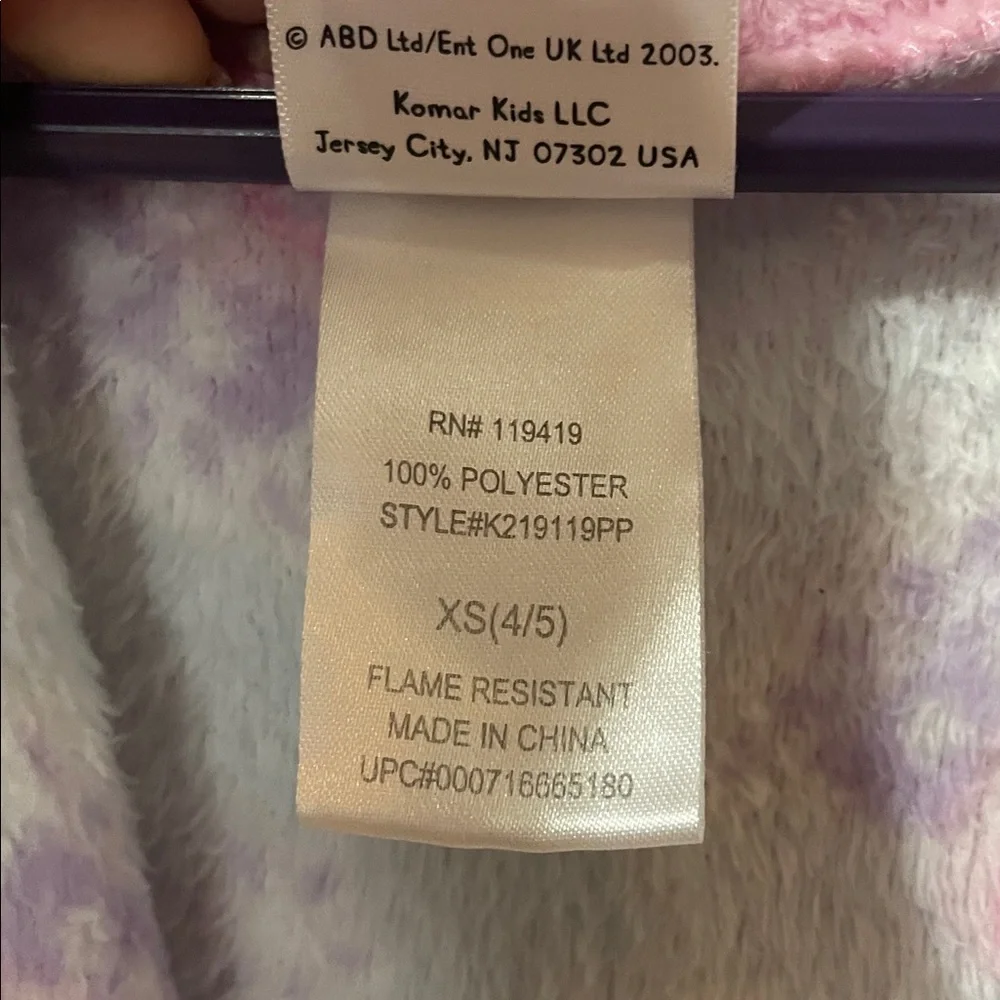 Peppa Pig Kids Hooded Robe Size 4
